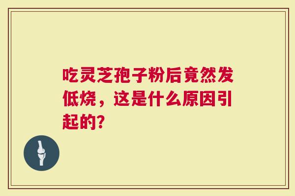 吃灵芝孢子粉后竟然发低烧，这是什么原因引起的？